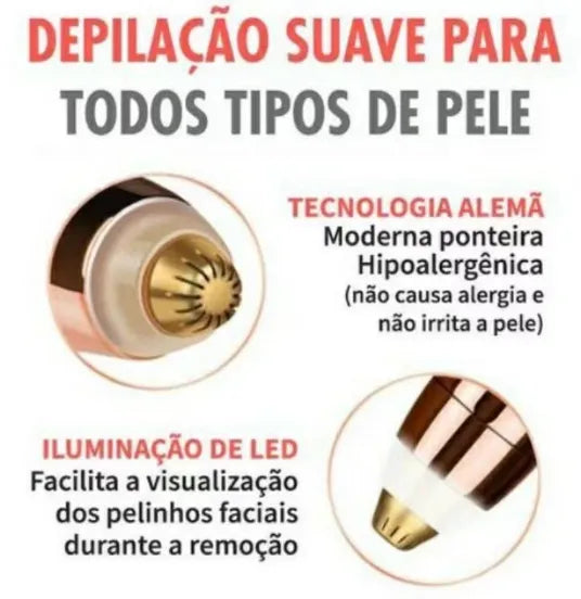 Caneta elétrica depiladora para sobrancelha / Recarregamento usb