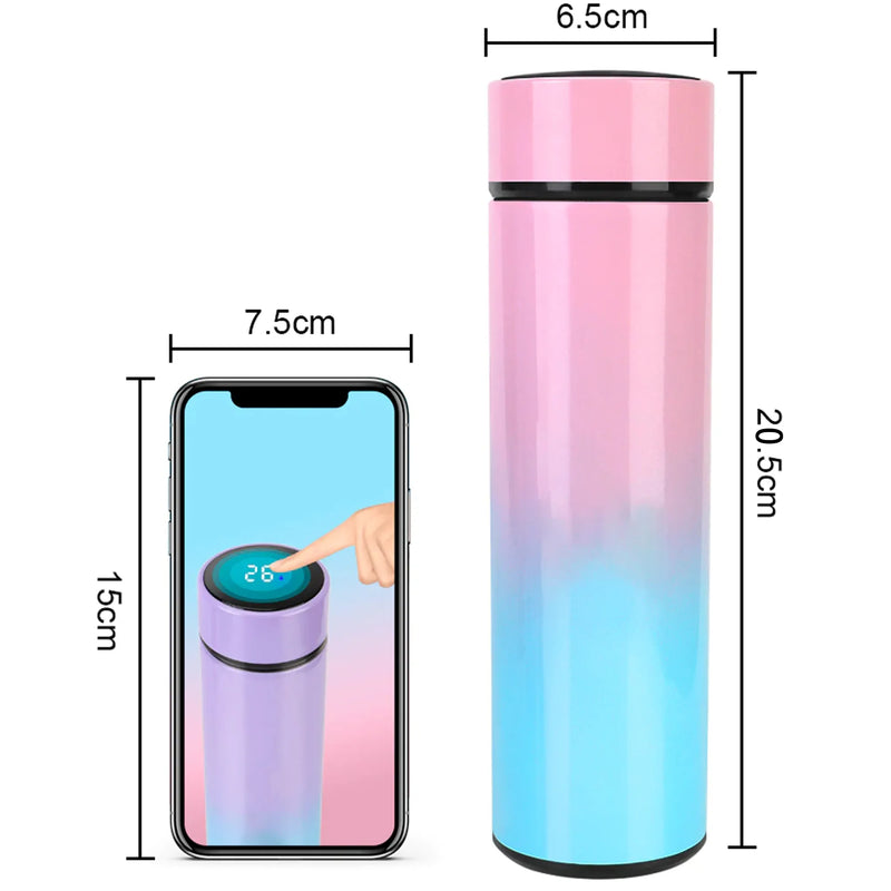Garrafa Térmica Quente e Frio com Visor de Temperatura  Inteligente