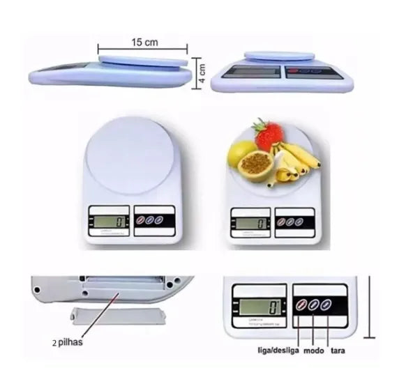 Balança Digital De Precisão Cozinha 10kg Nutrição E Dieta