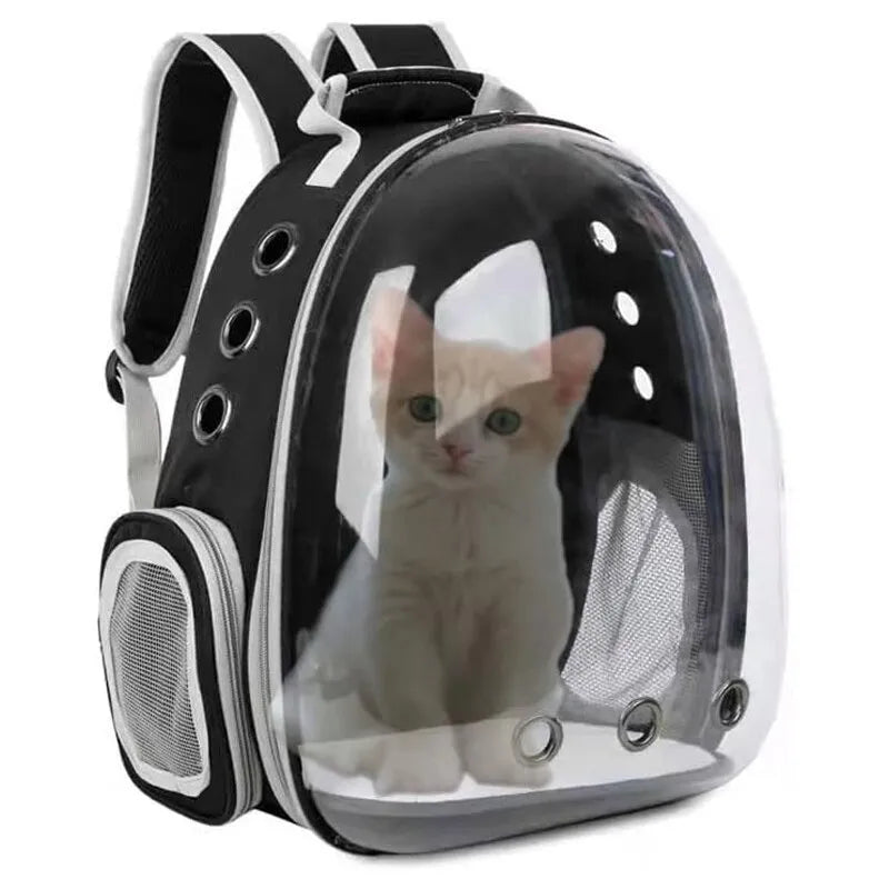 Mochila de acrílico para transparente de pets